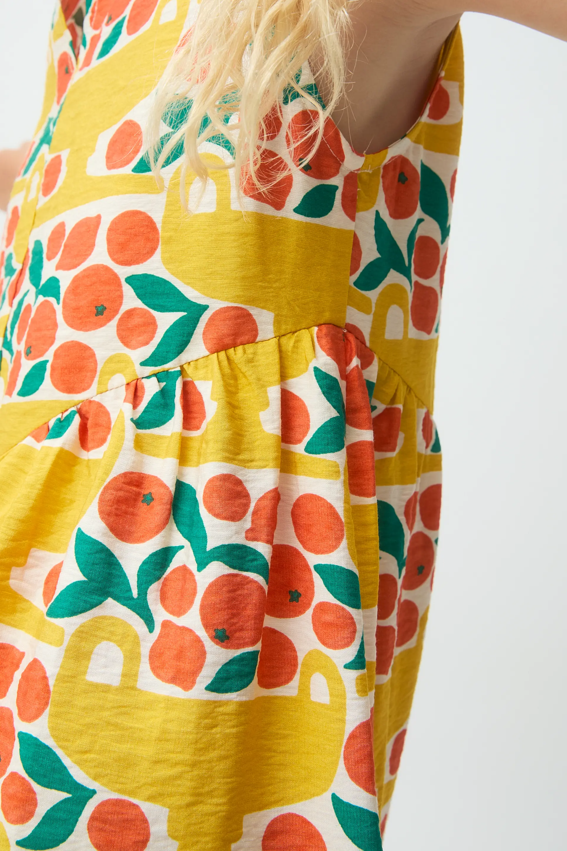 Vestido corto de niña con estampado Citrus - Image 3