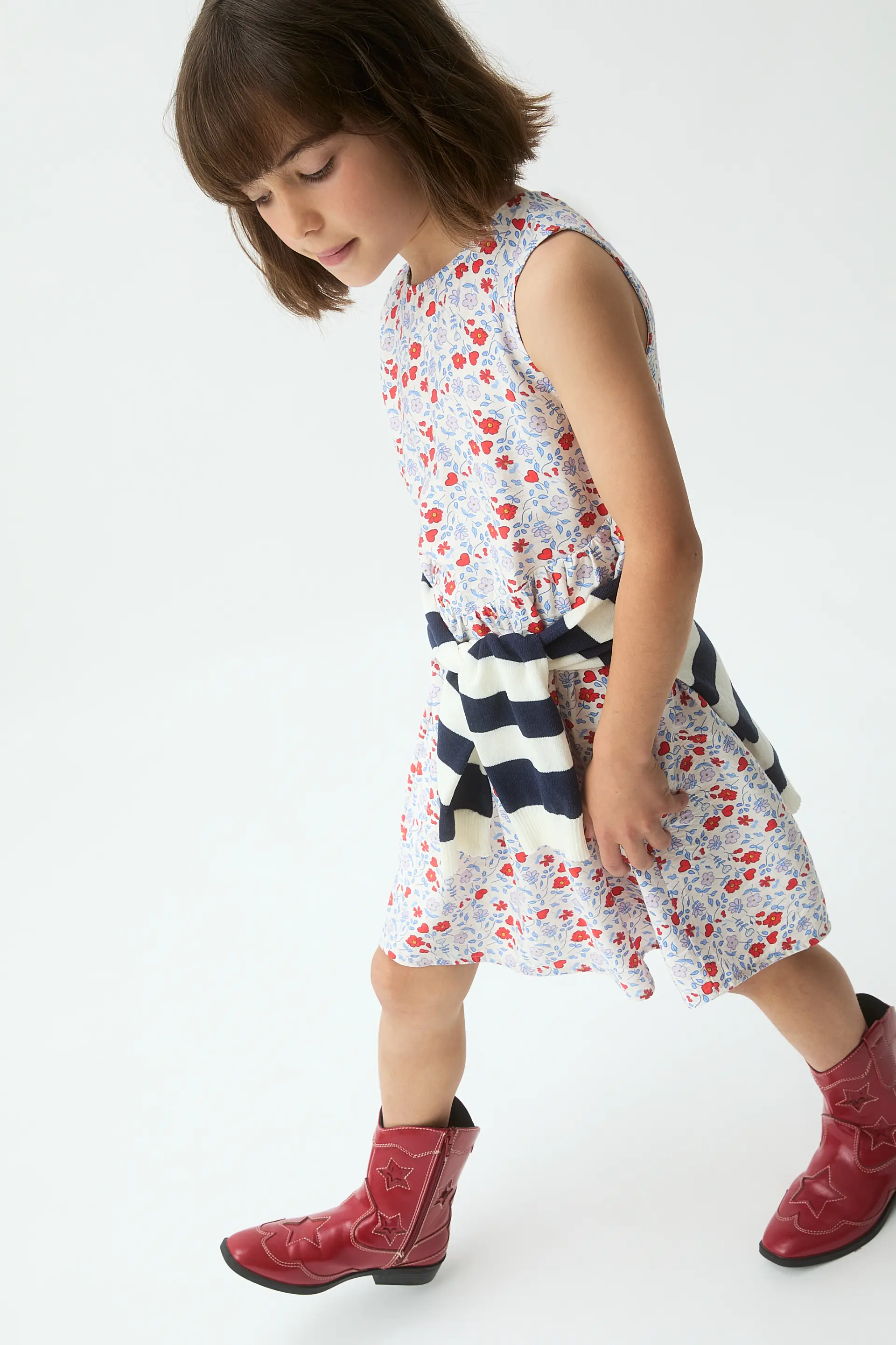 Vestido corto de niña con estampado Cute - Image 4