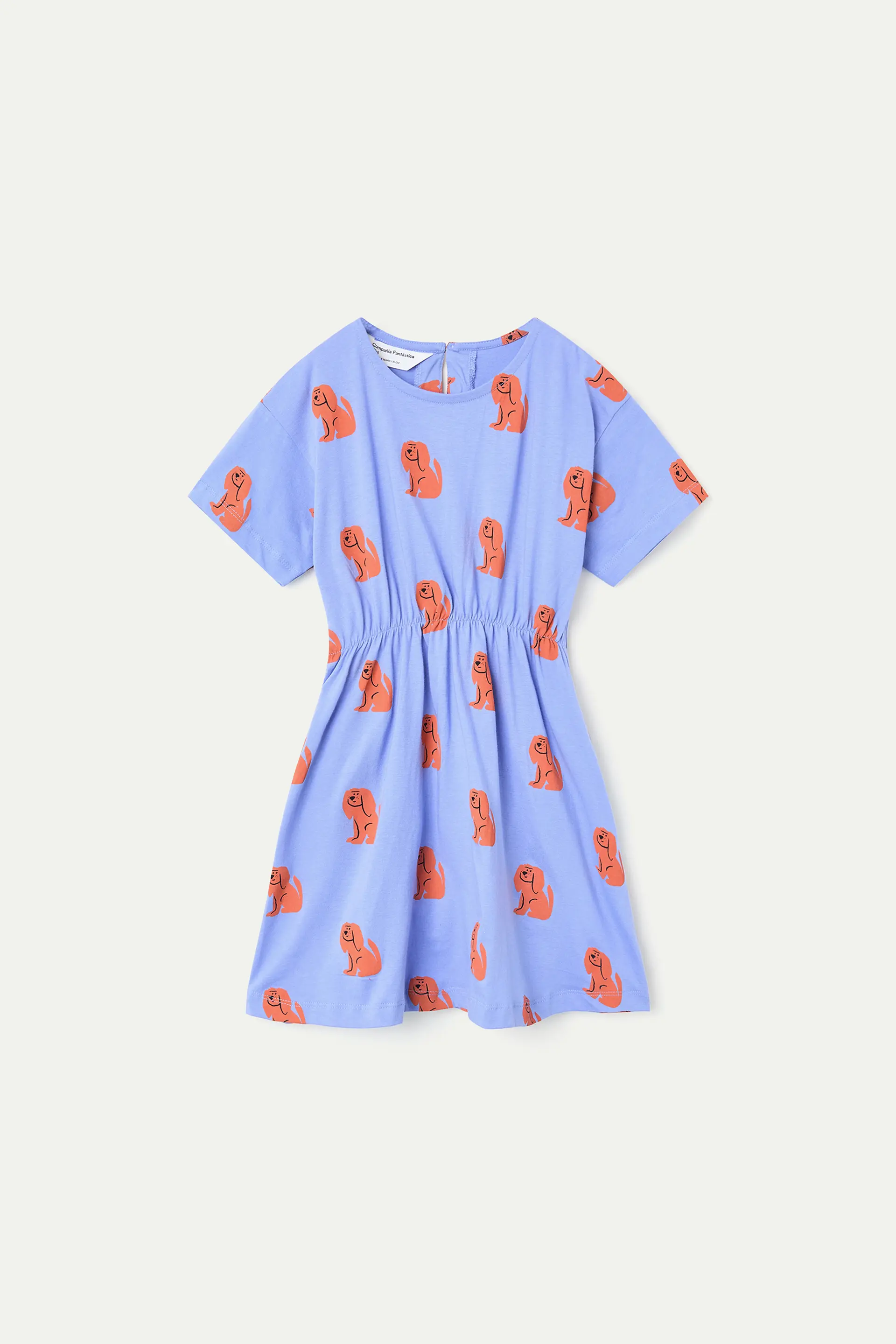 Vestido corto de niña con estampado de perrito - Image 2