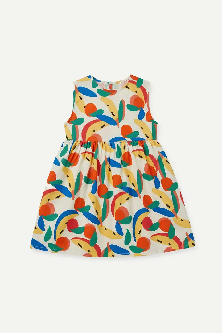 Vestido corto de niña con estampado Tutti Frutti Blanco - Image 2