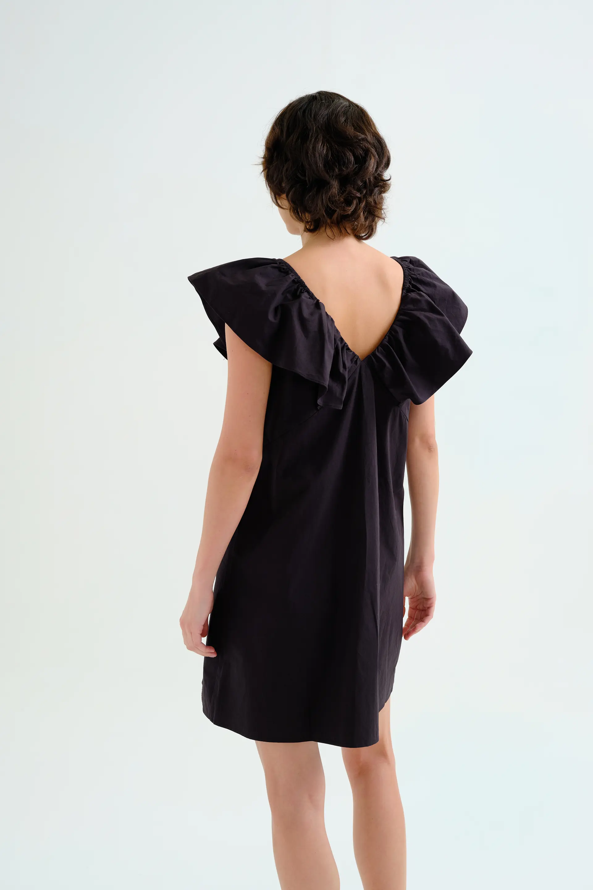 Vestido corto negro 100% algodón - Image 3