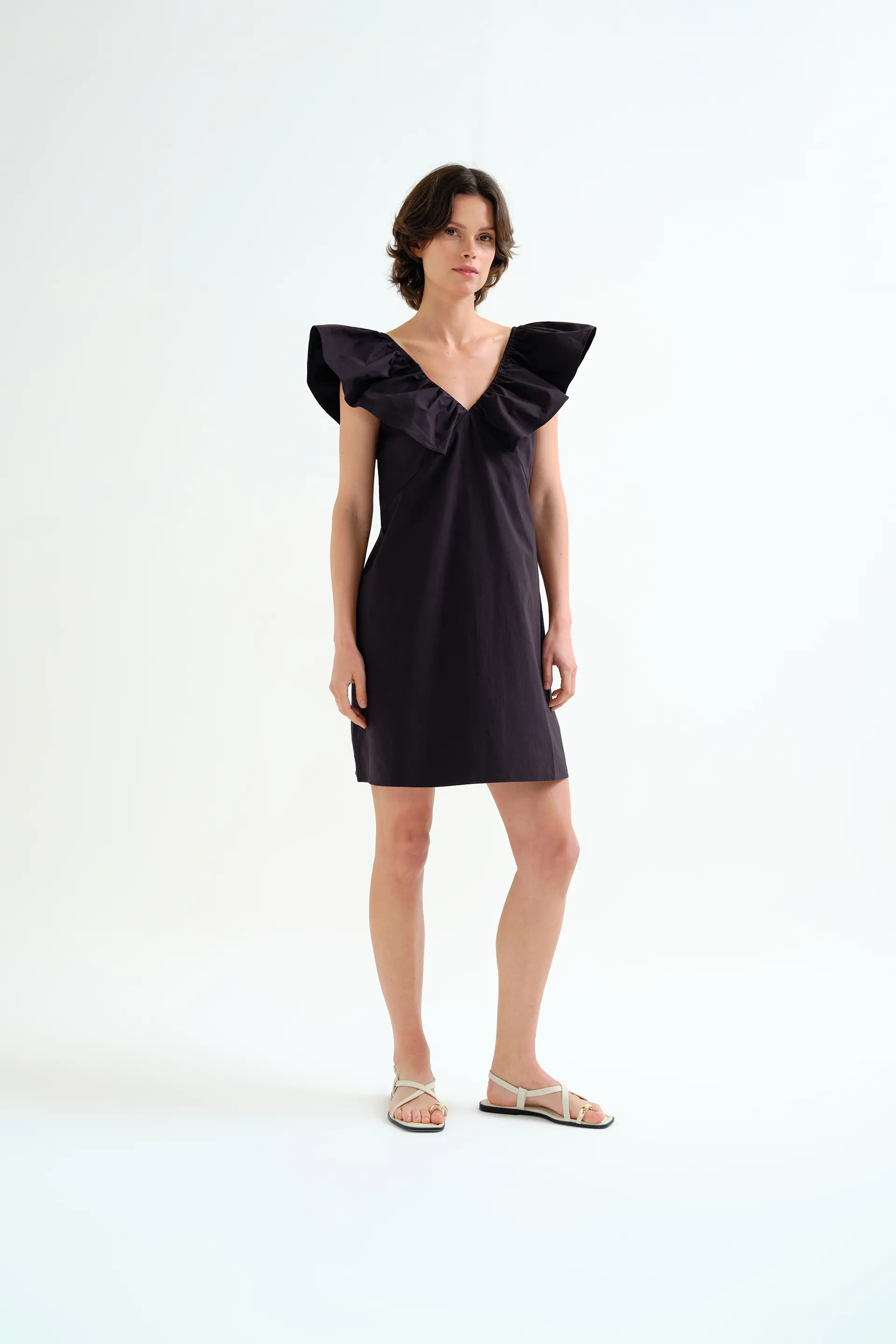 Vestido corto negro 100% algodón - Image 5