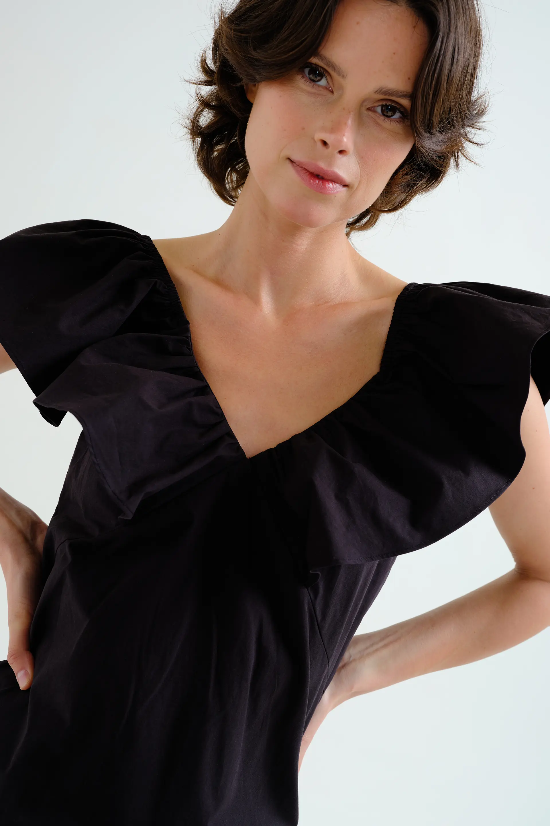 Vestido corto negro 100% algodón - Image 6