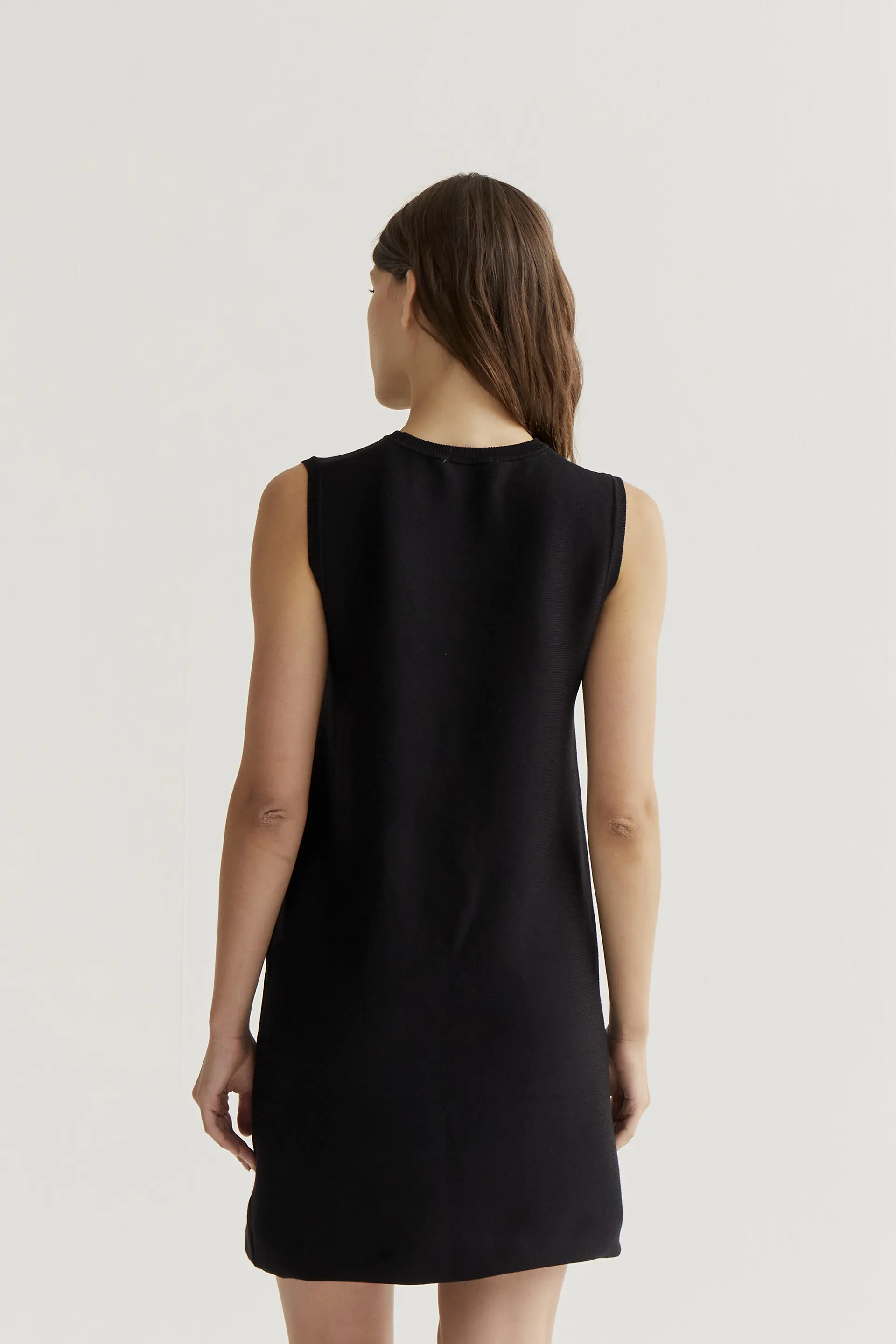 Vestido corto punto negro - Image 3