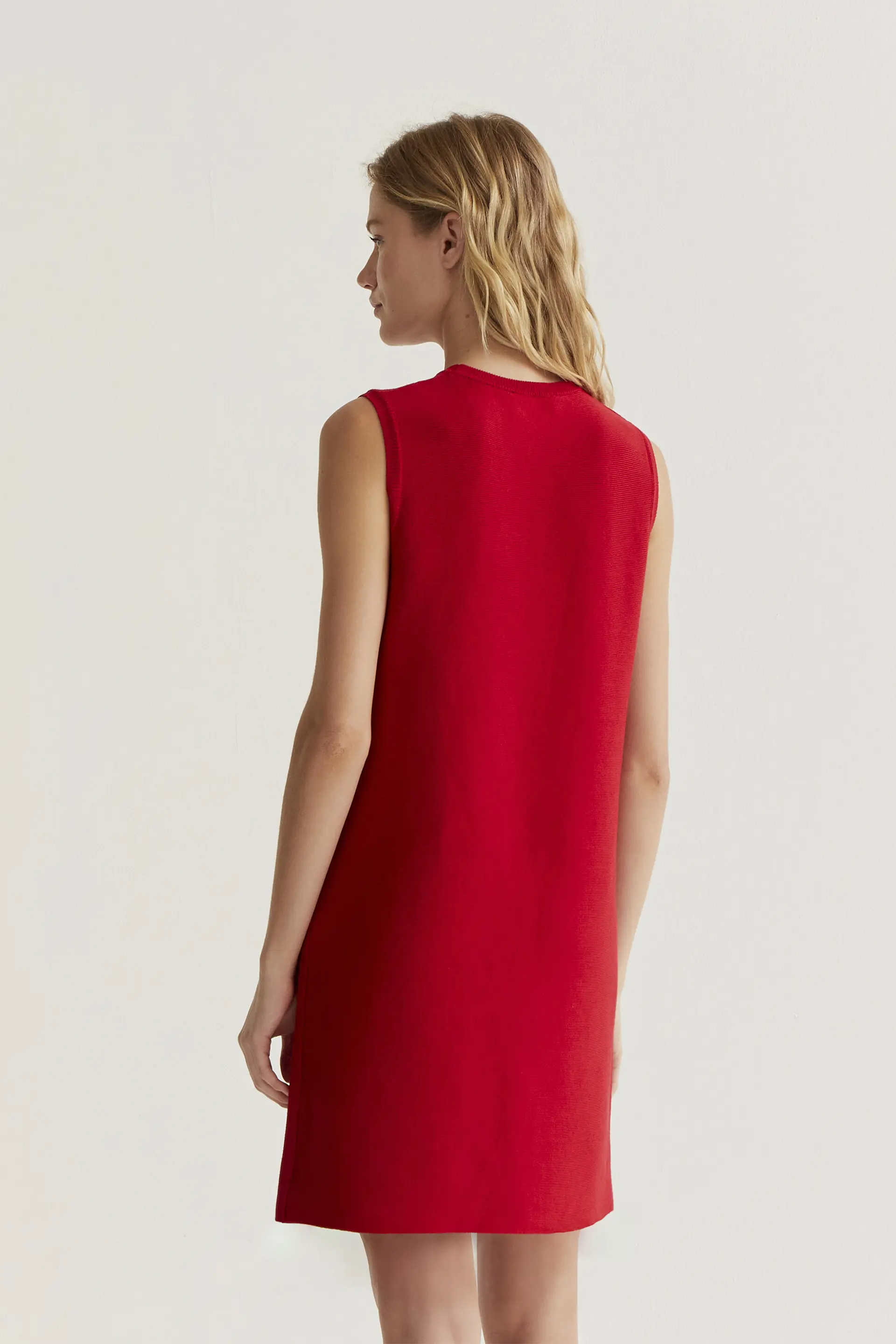 Vestido corto punto rojo - Image 3