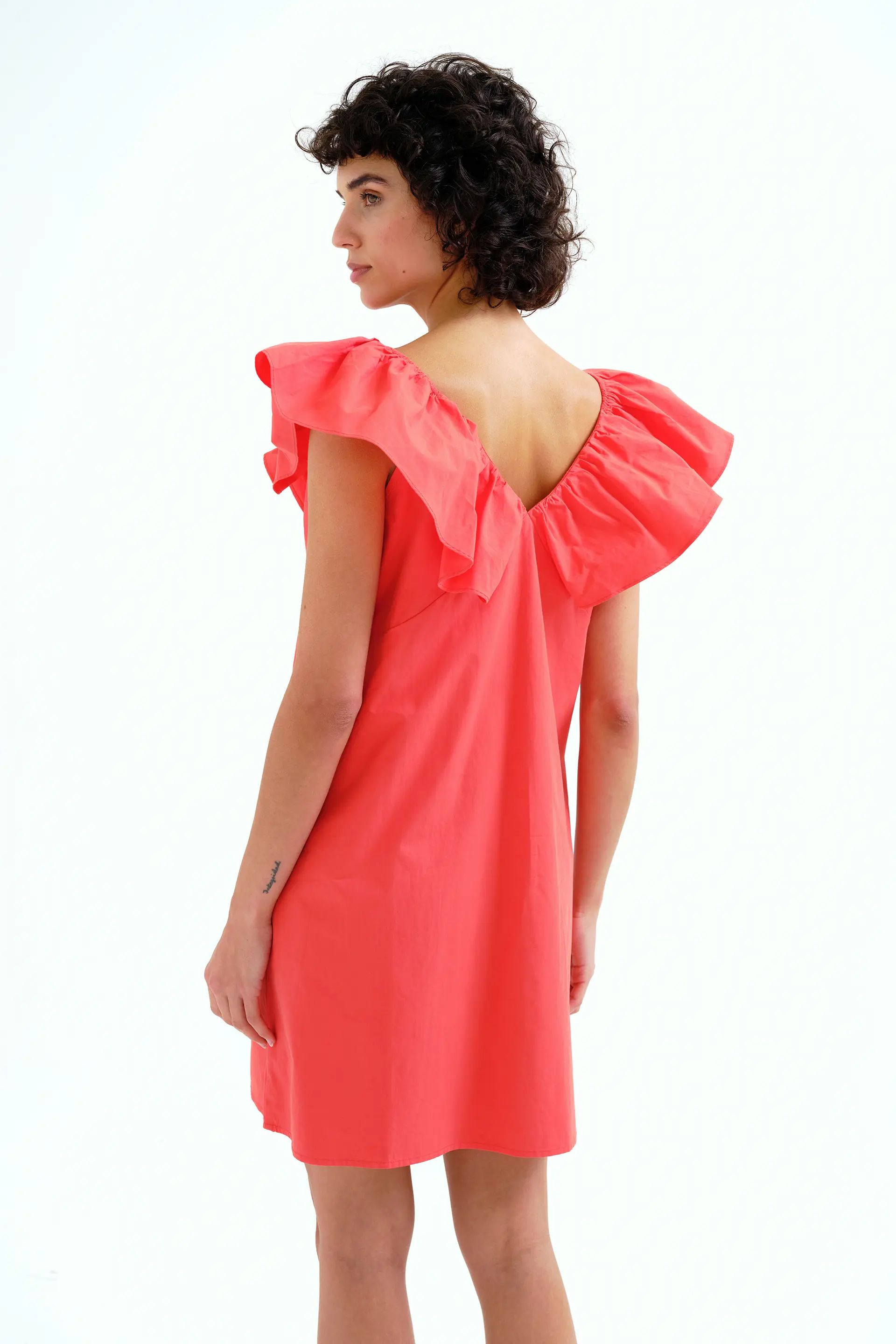 Vestido corto rojo 100% algodón - Image 3