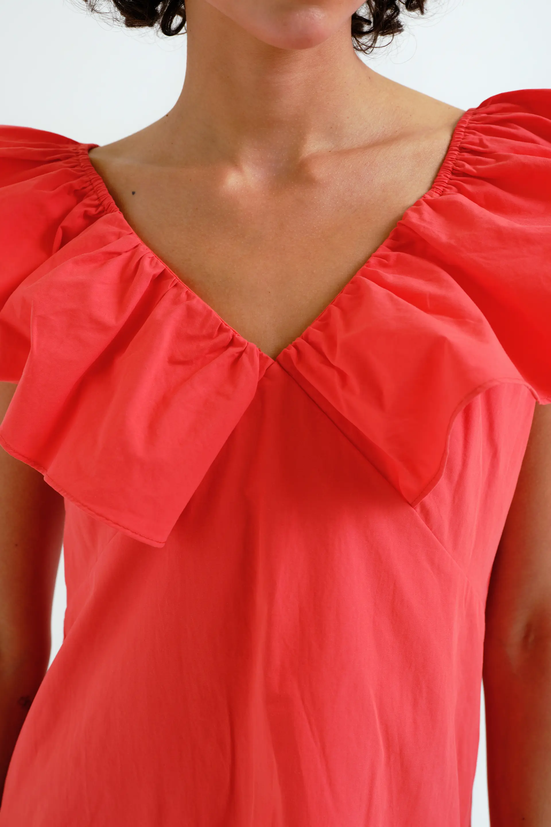 Vestido corto rojo 100% algodón - Image 4