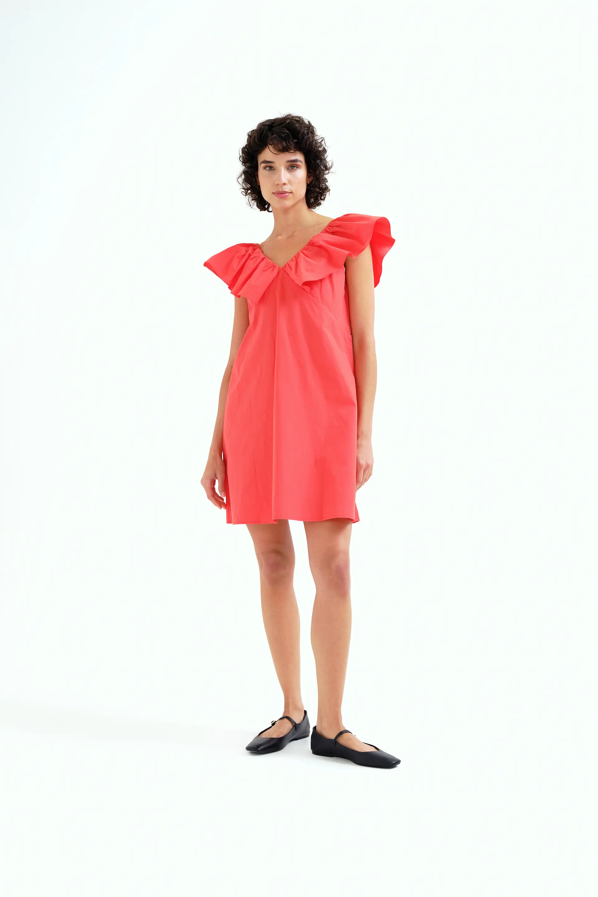 Vestido corto rojo 100% algodón - Image 5