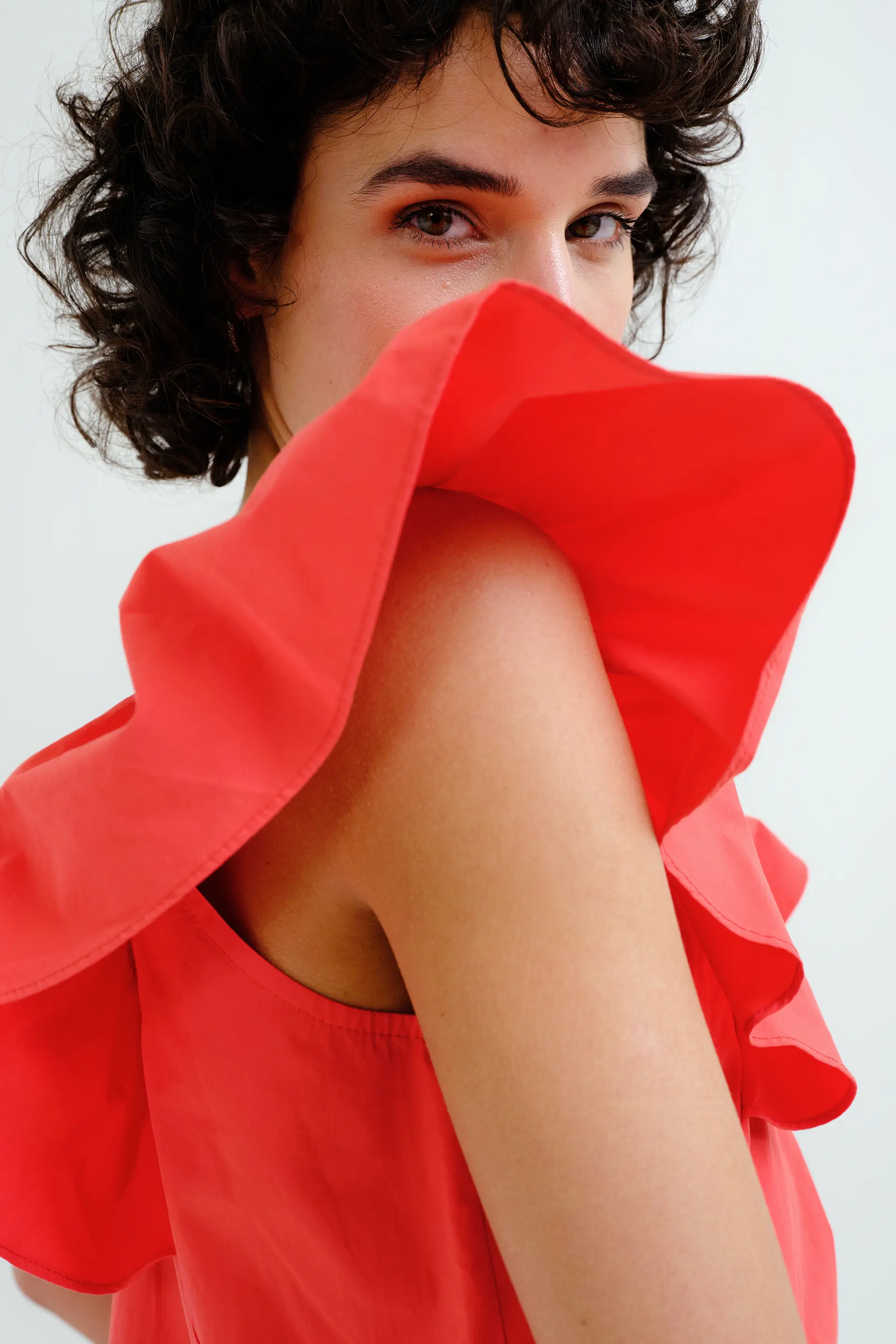 Vestido corto rojo 100% algodón - Image 6