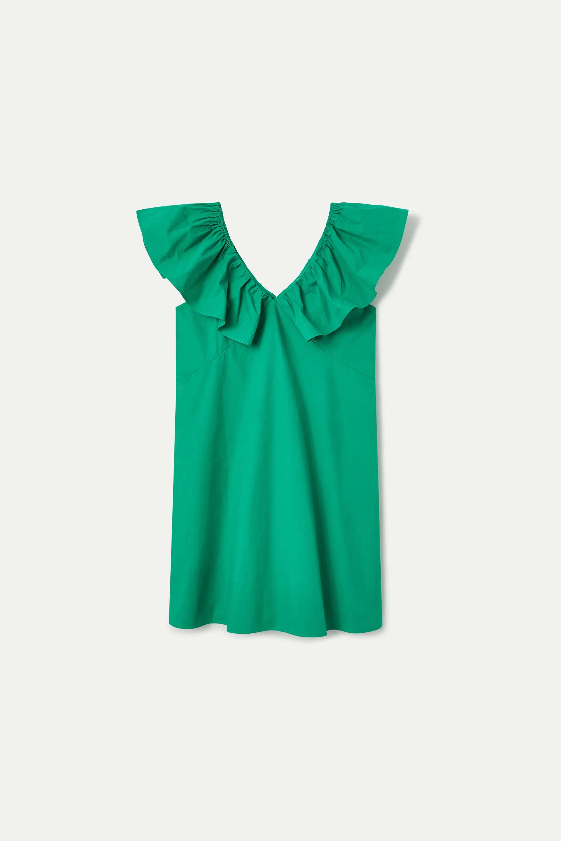 Vestido corto verde 100% algodón - Image 2