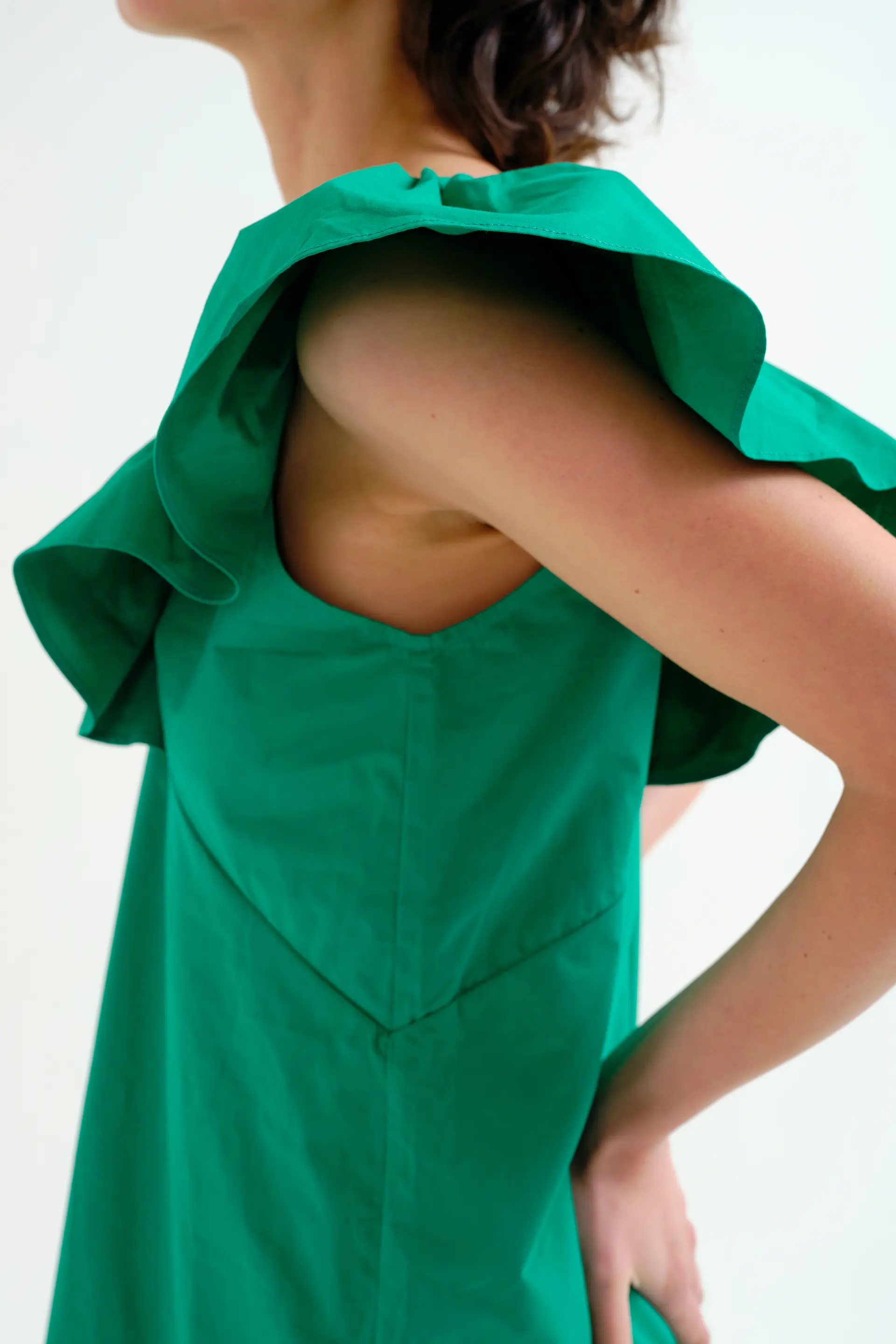 Vestido corto verde 100% algodón - Image 4
