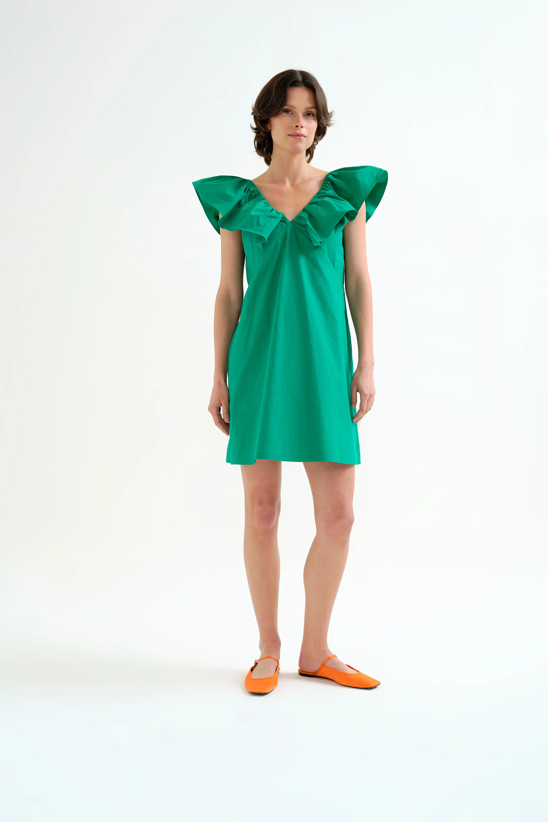 Vestido corto verde 100% algodón - Image 5