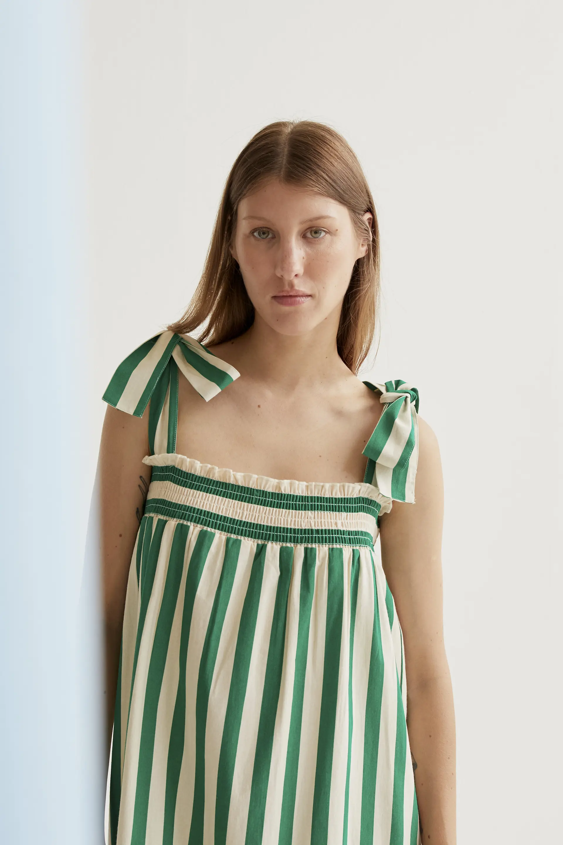 Vestido largo con estampado Bamboo Green - Image 5