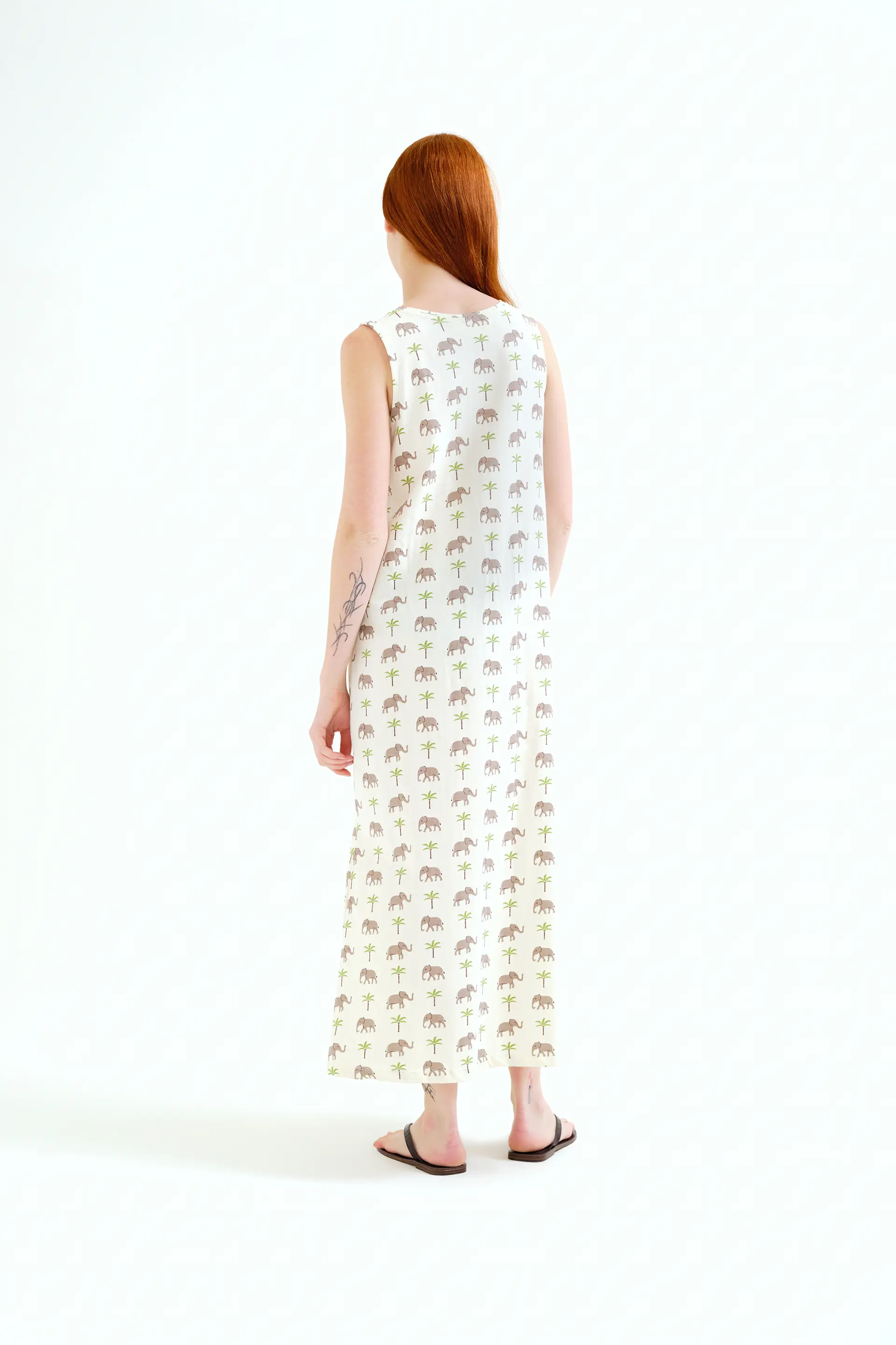 Vestido largo con estampado Elefante - Image 3