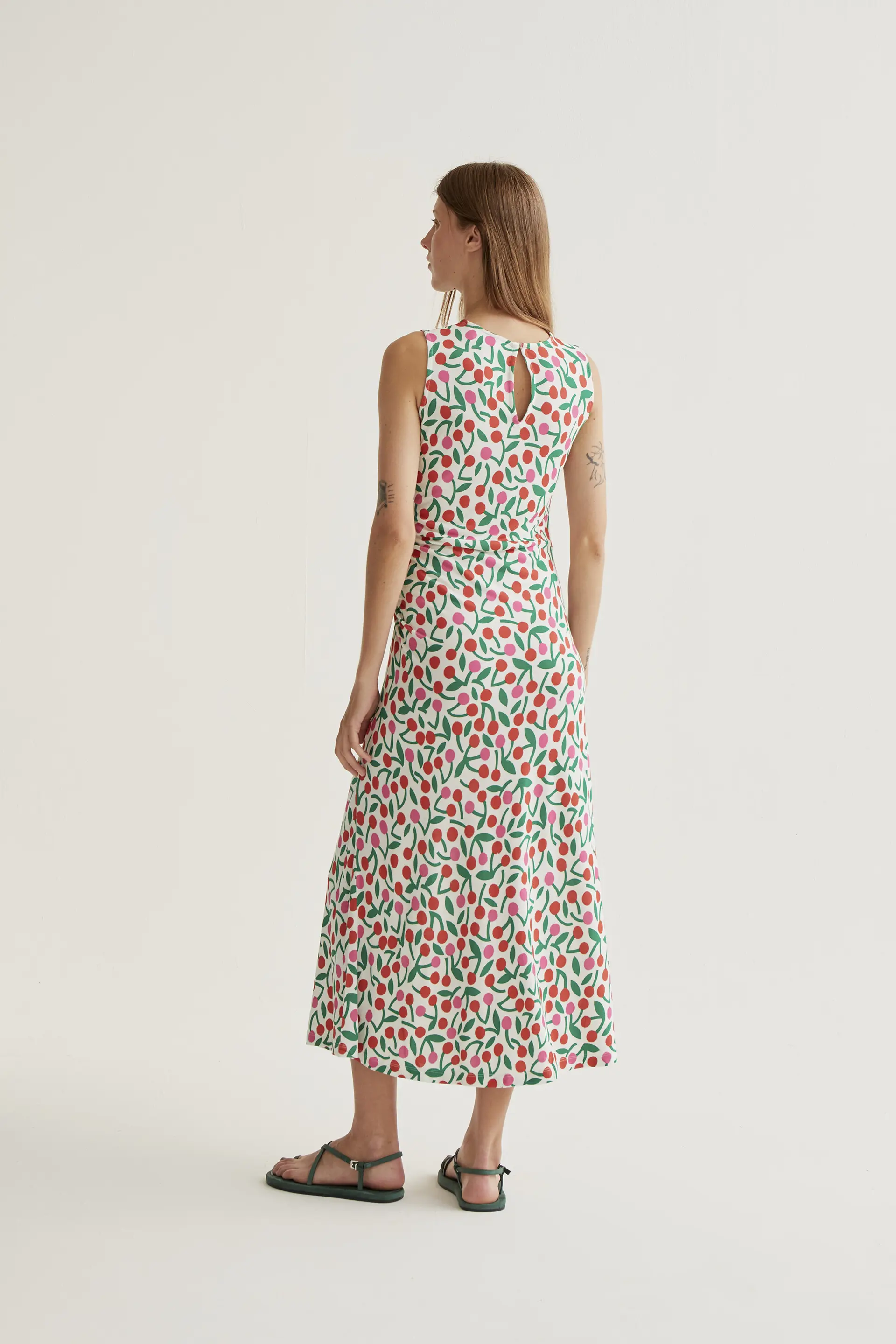 Vestido largo con estampado Guinda - Image 3