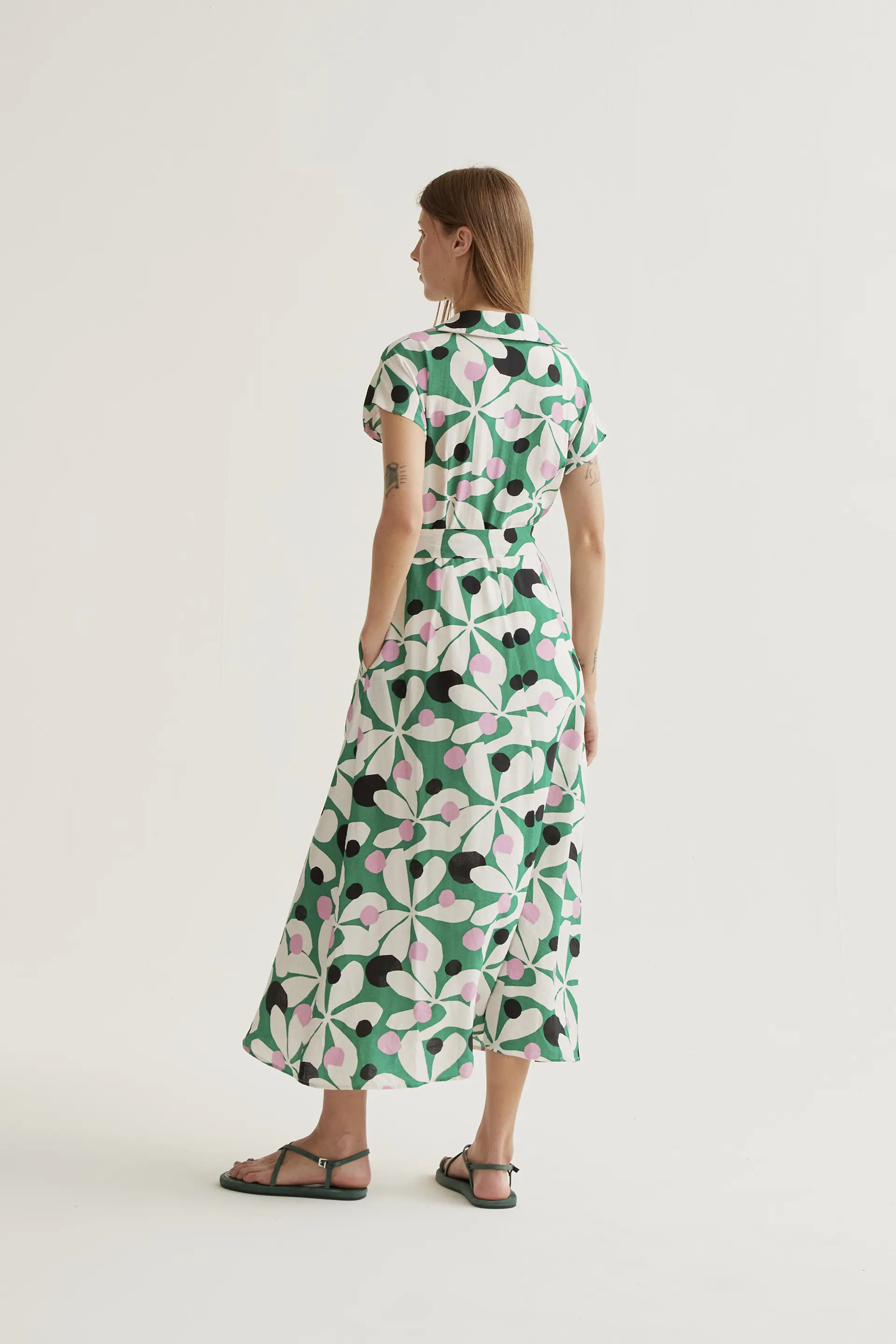 Vestido largo con estampado Hosta - Image 3