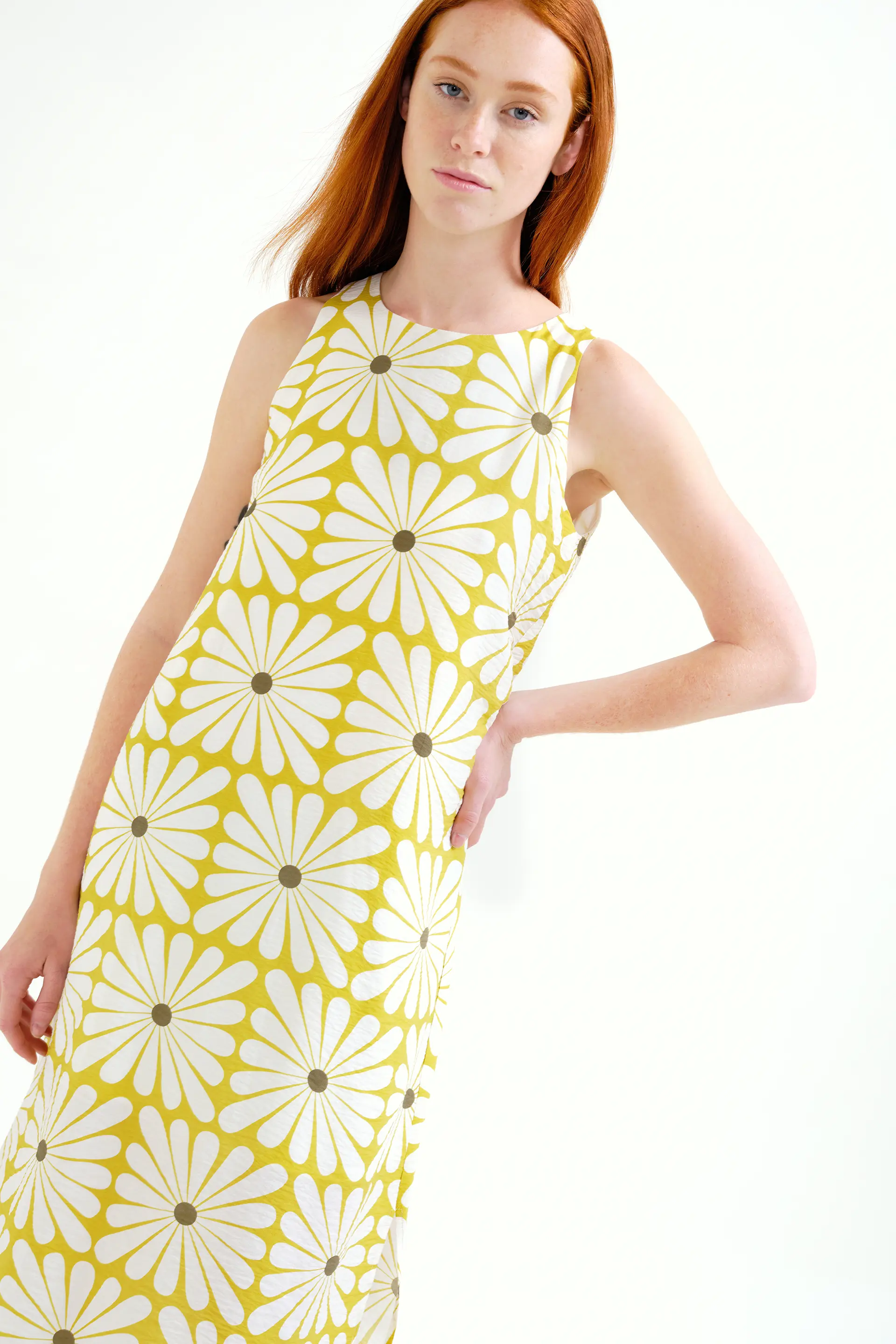 Vestido largo con estampado Olive Flower - Image 5