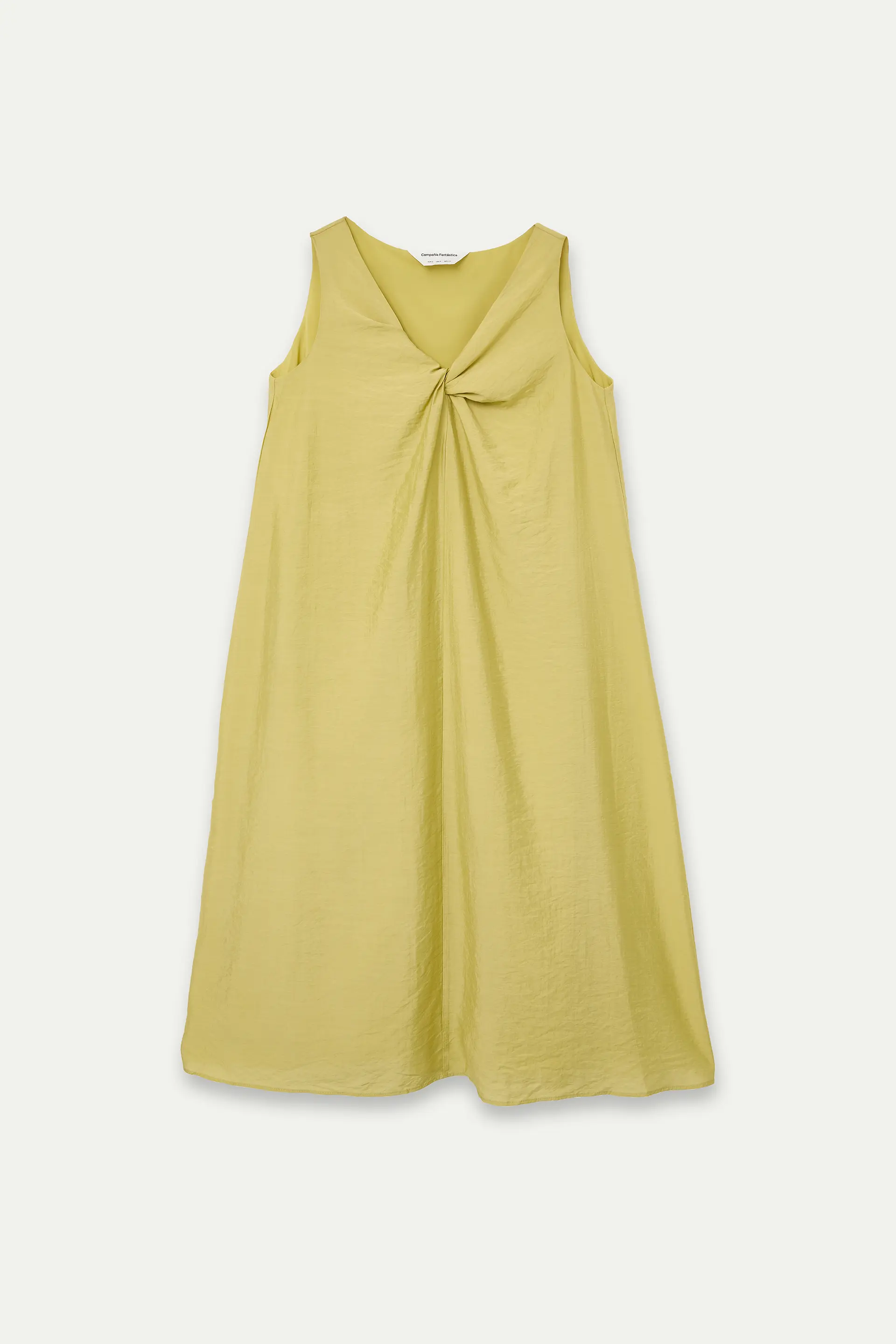 Vestido largo verde con detalle anudado - Image 2