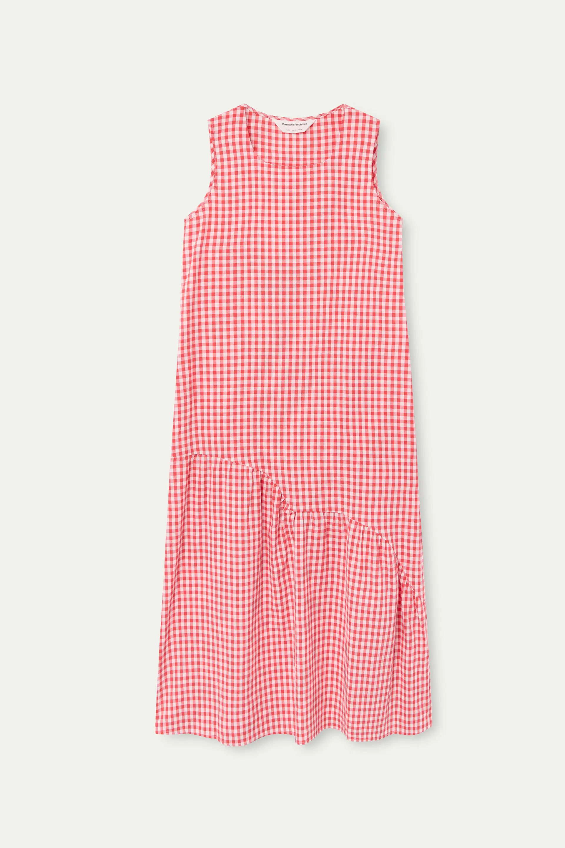 Vestido midi 100% algodón cuadros vichy rojo - Image 2