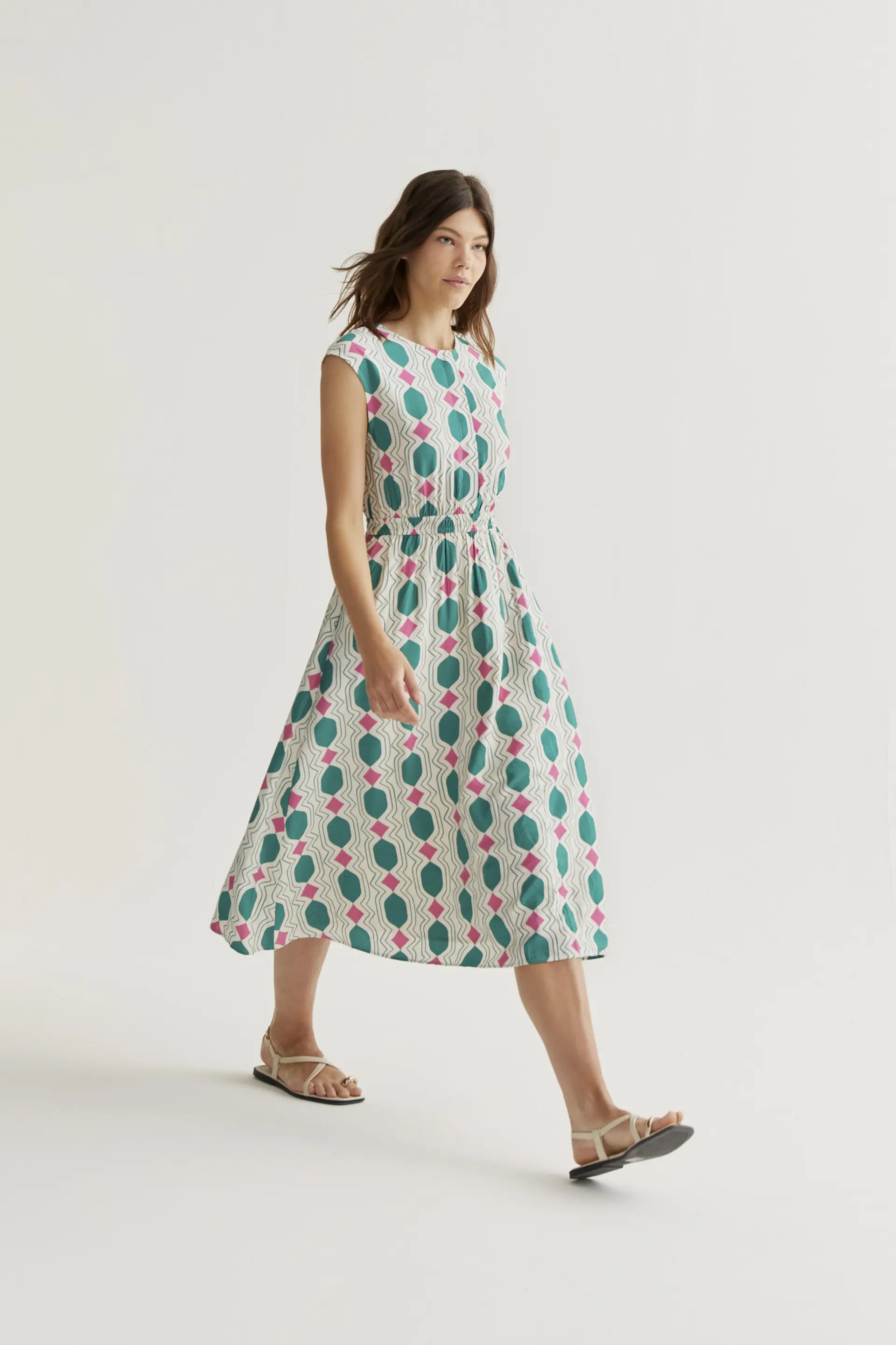 Vestido midi con estampado Geometric - Image 5
