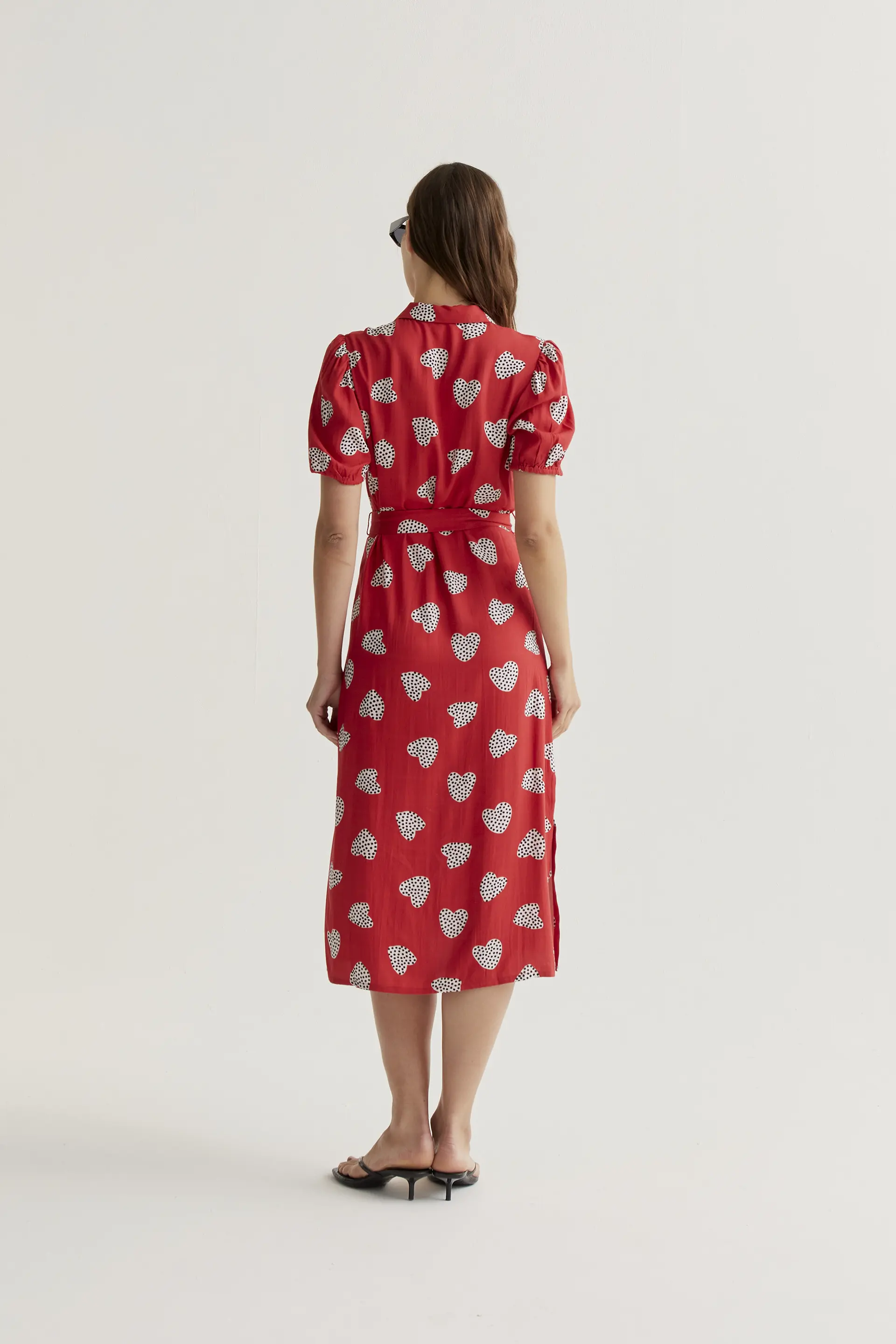 Vestido midi con estampado Harmony Red - Image 3