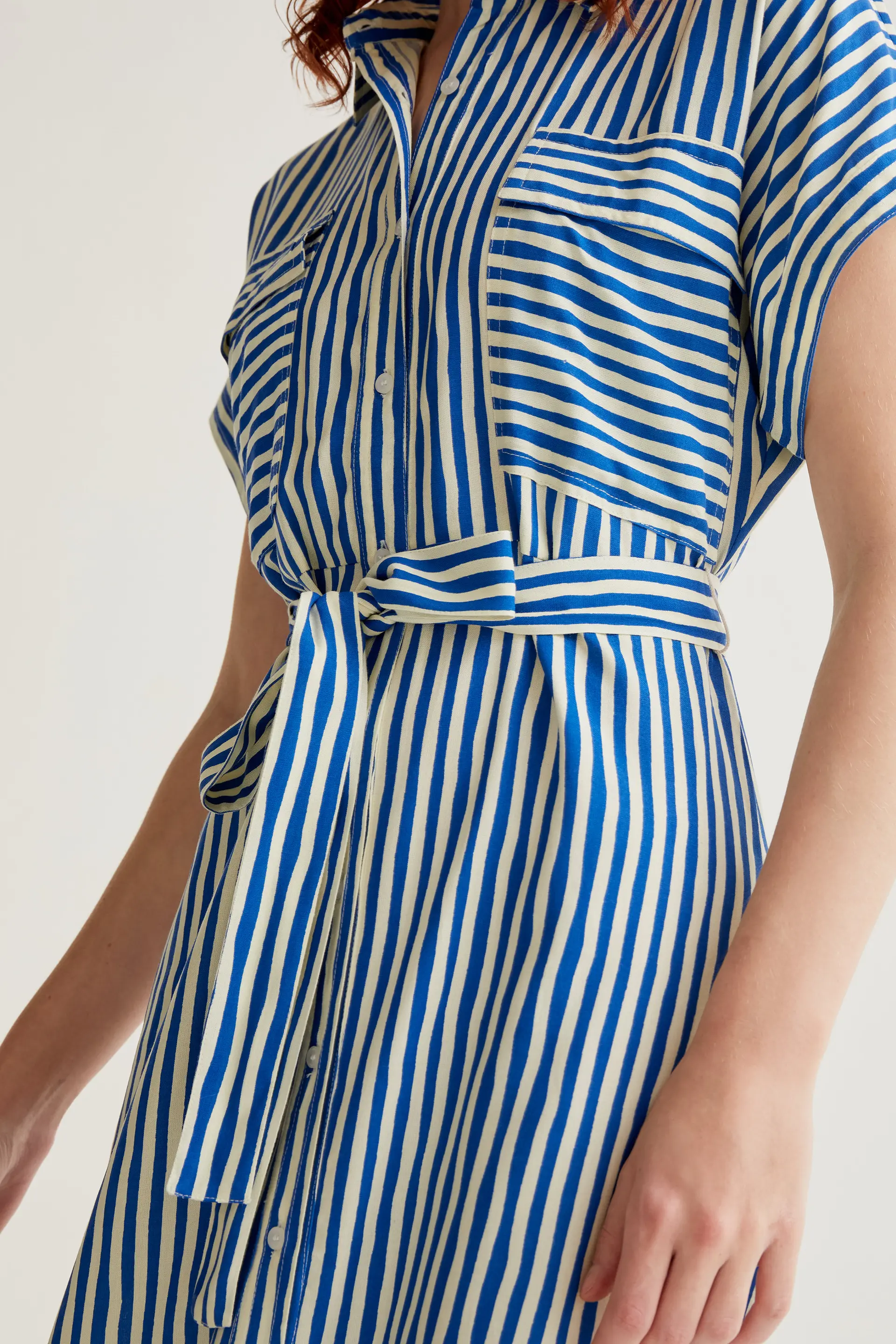 Vestido midi con estampado Lavagna Blue - Image 4