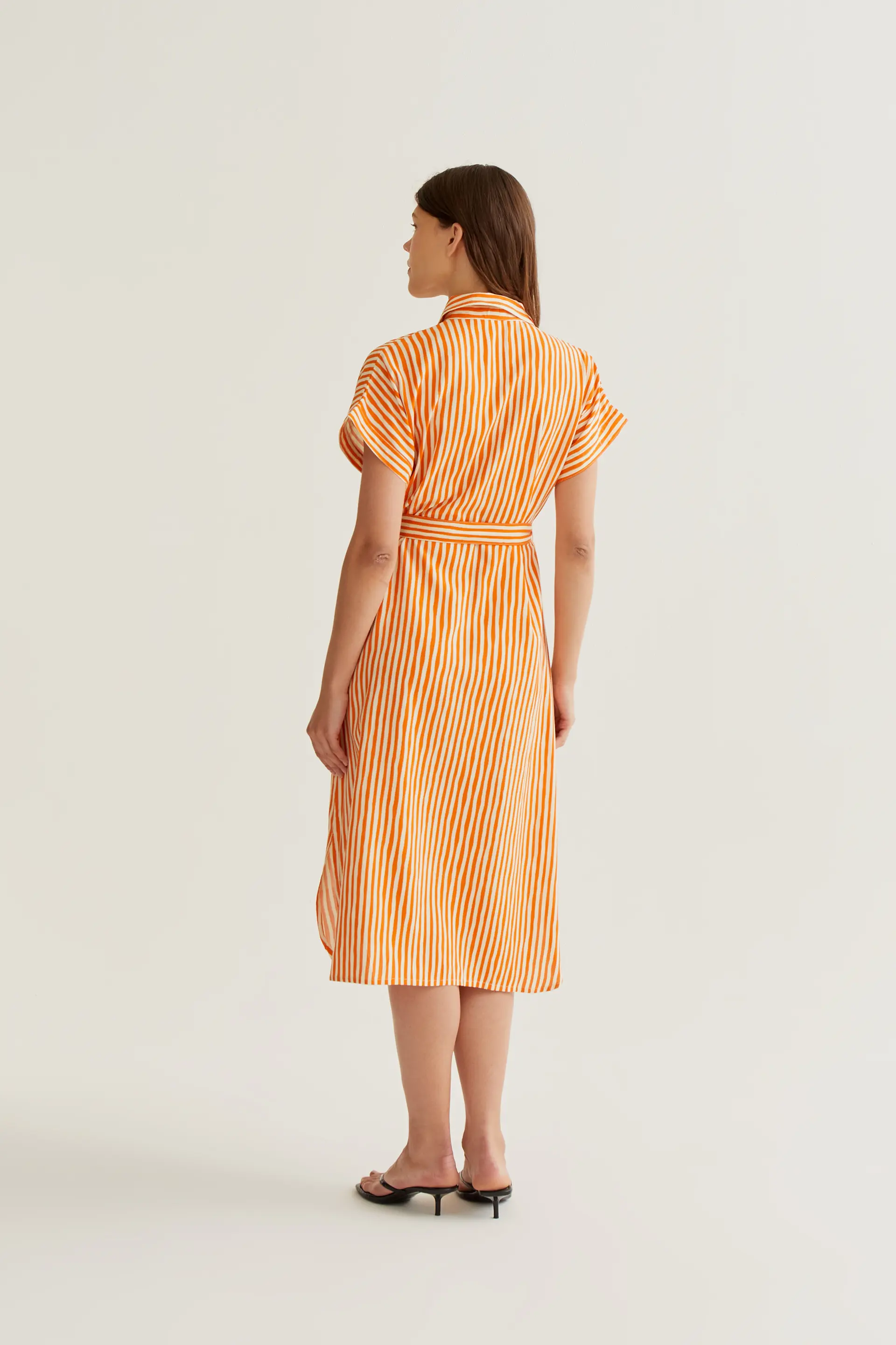 Vestido midi con estampado Lavagna Orange - Image 3