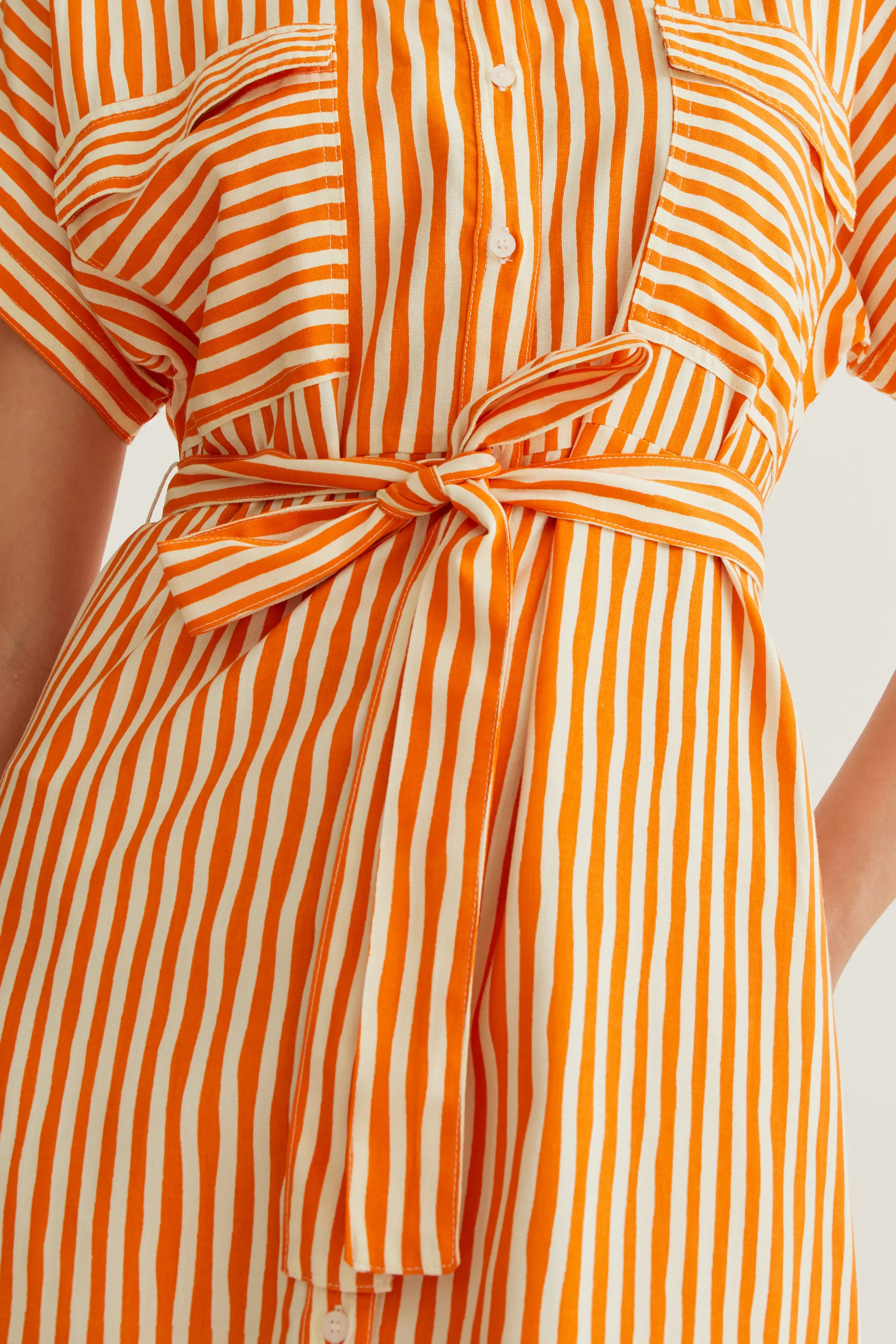 Vestido midi con estampado Lavagna Orange - Image 4