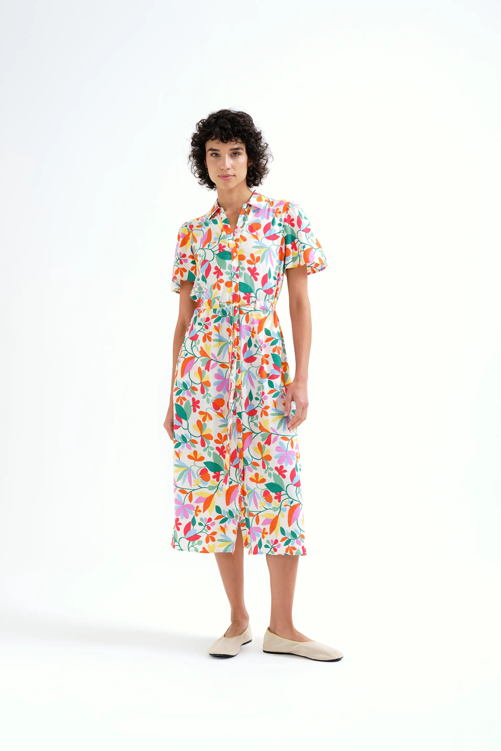 Vestido midi con estampado Lotto