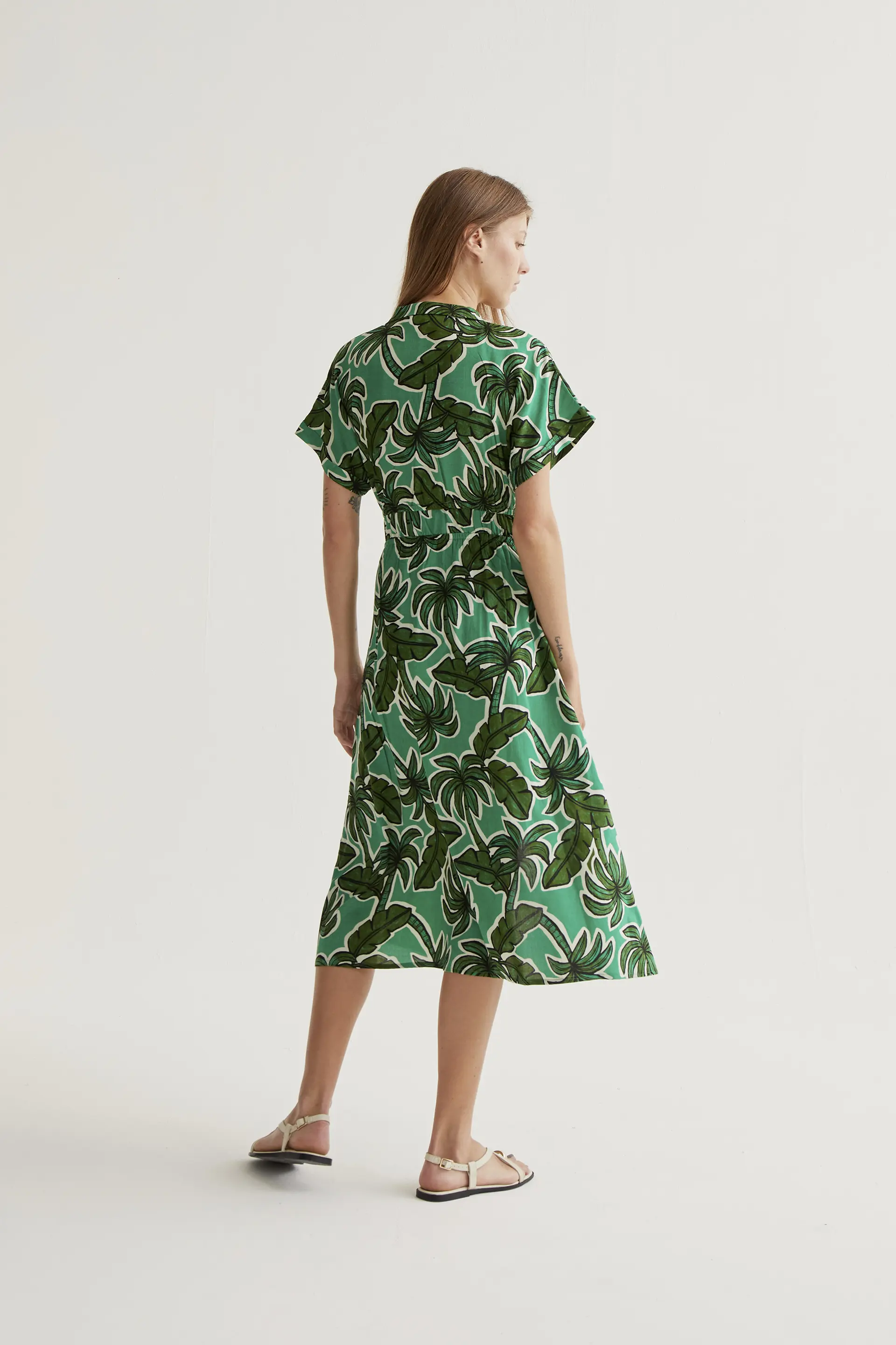 Vestido midi con estampado Palm Tree - Image 3
