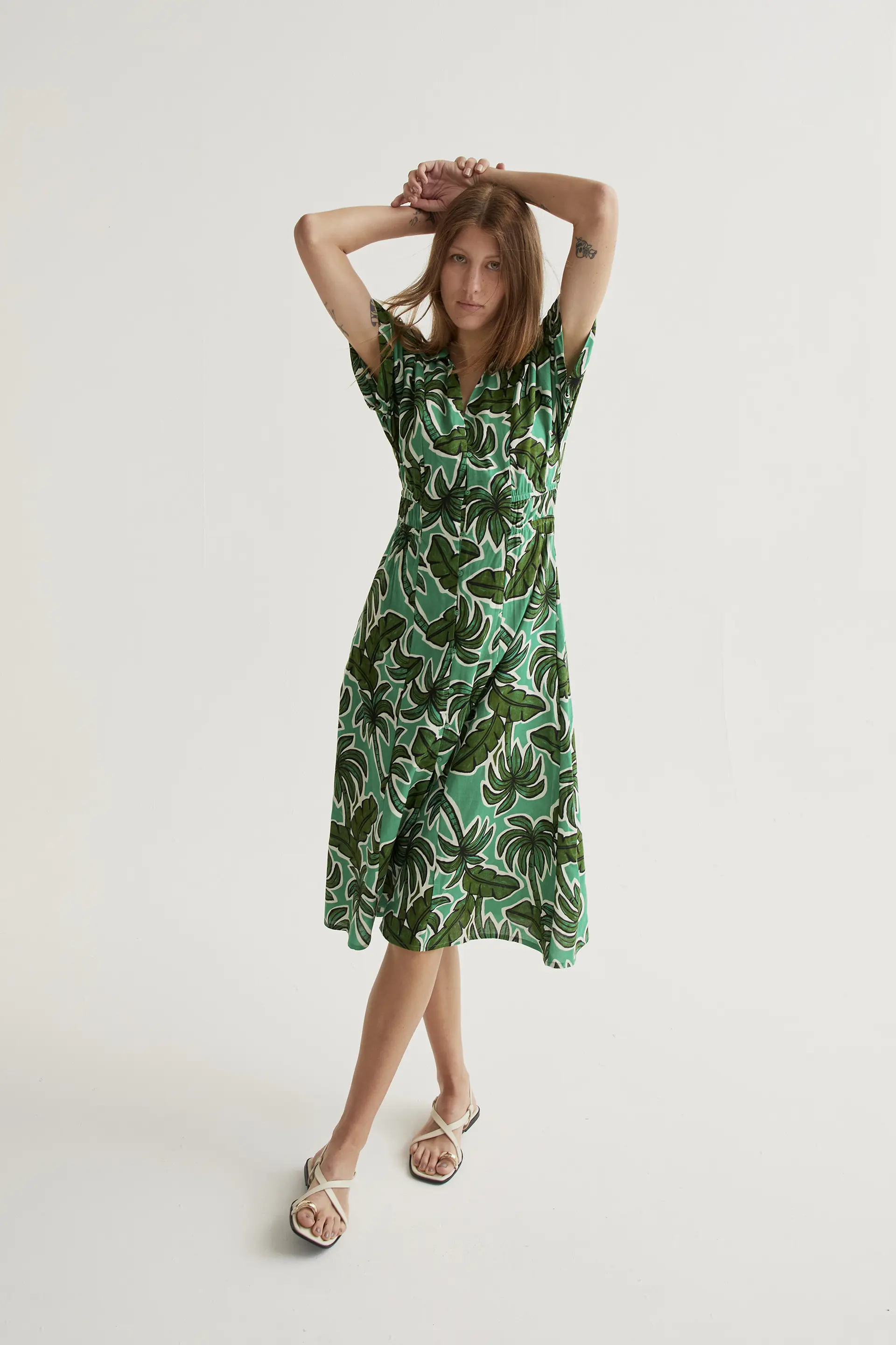 Vestido midi con estampado Palm Tree - Image 5